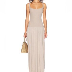 Elegant Beige Maxi Dress